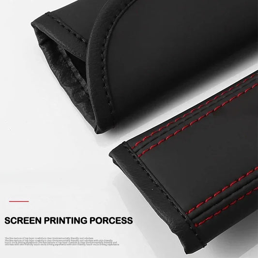 Dual Nappa Leather Seat Belt Shoulder Pads