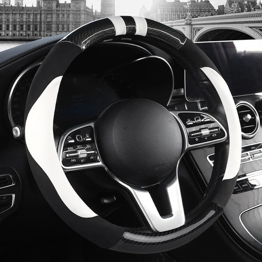 PU Leather Steering Wheel Protector - Non-Slip
