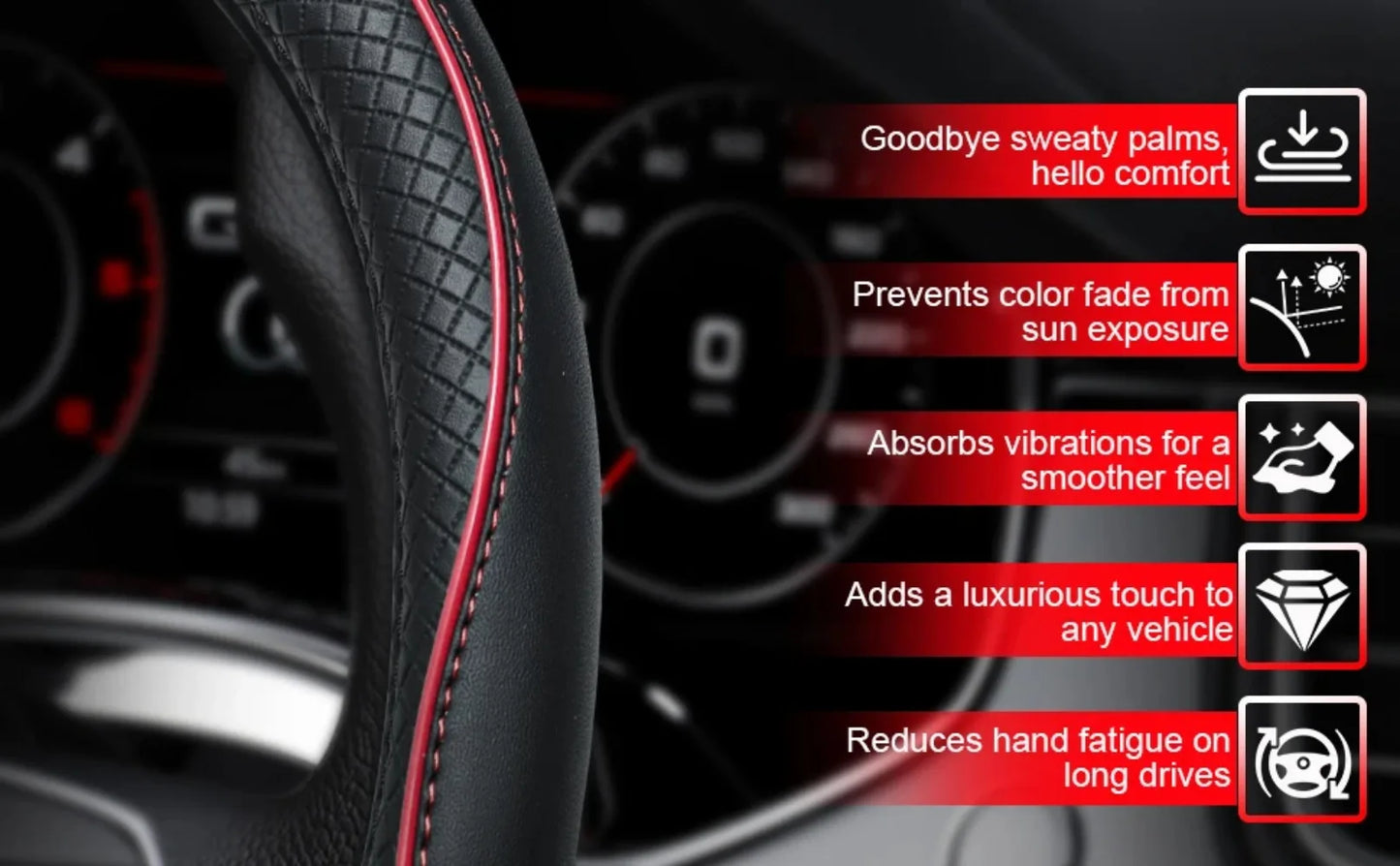 Breathable Steering Wheel Wrap - Non-Slip