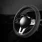 Leather Steering Wheel Cover - Non-Slip