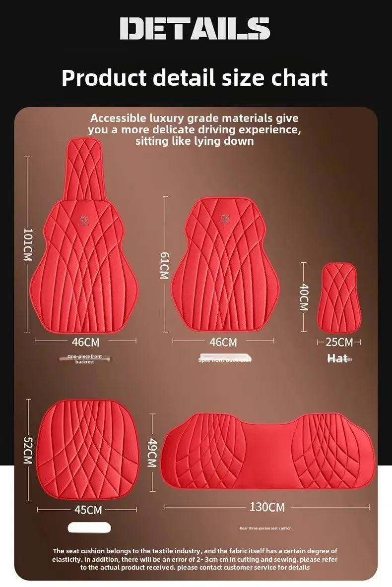 Full Set Leather Seat Protector Cover - All-Season