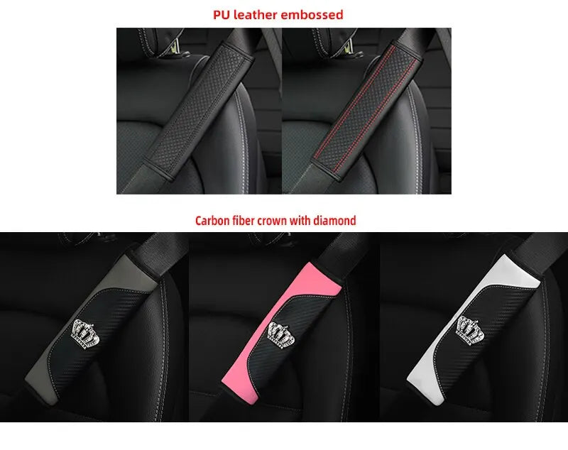 Diamond Accent Seat Belt Shoulder Pads