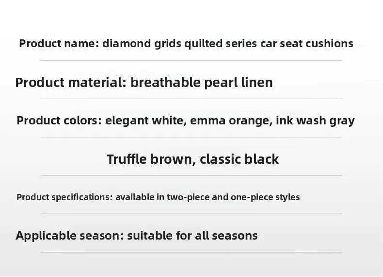 Premium Linen Seat Cover Set - All-Season
