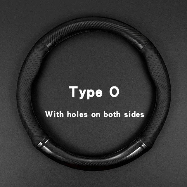 Leather Steering Wheel Wrap - Non-Slip