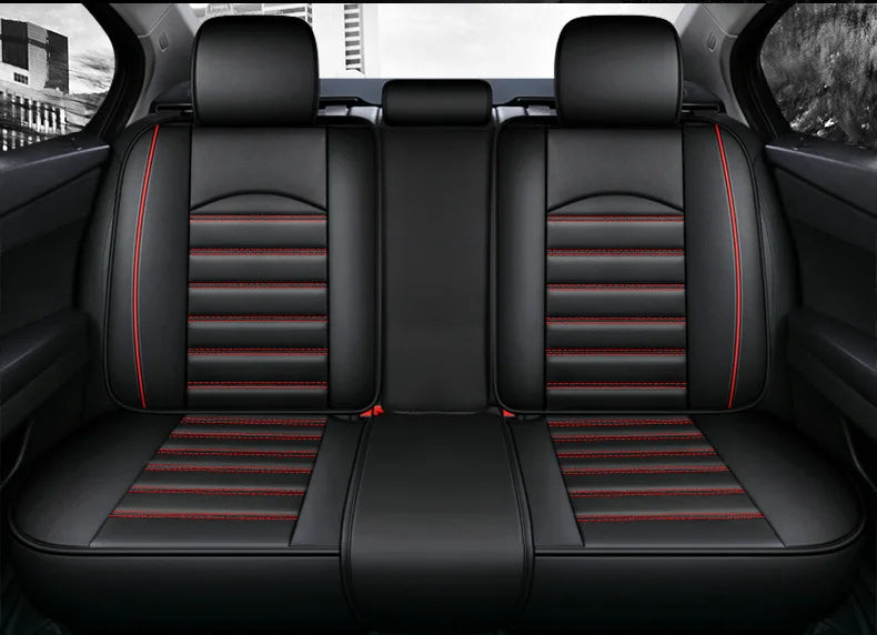 Five-Seat Leather Seat Cover Set - All-Season