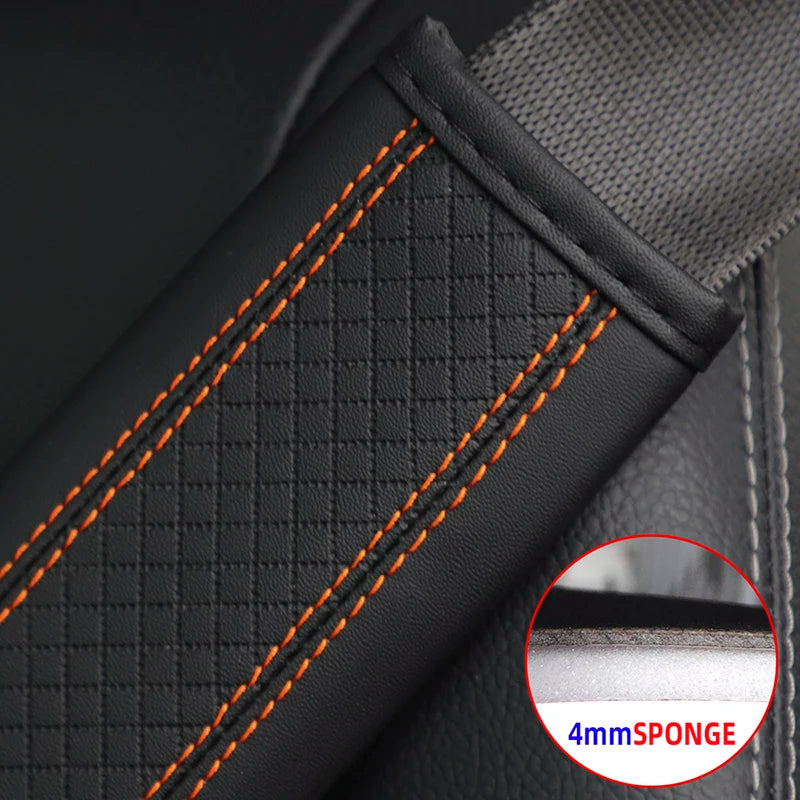 PU Leather Seat Belt Strap Protectors