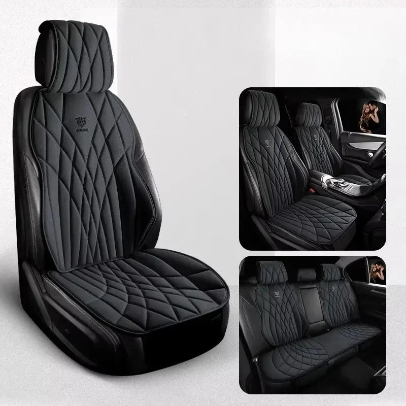 Full Set Leather Seat Protector Cover - All-Season
