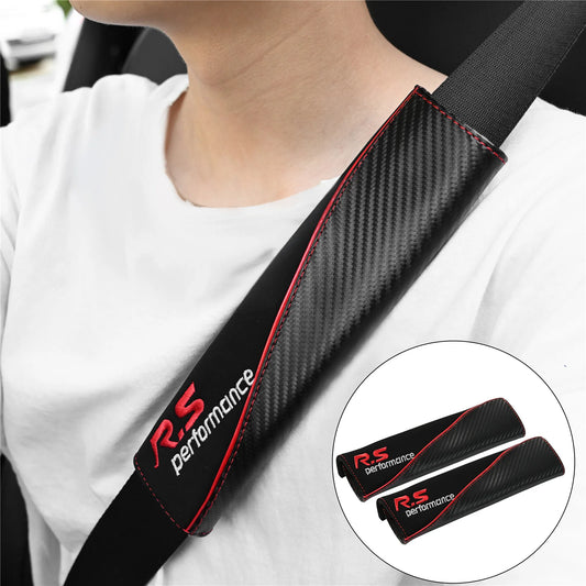 Pair of Suede Seat Belt Shoulder Pads