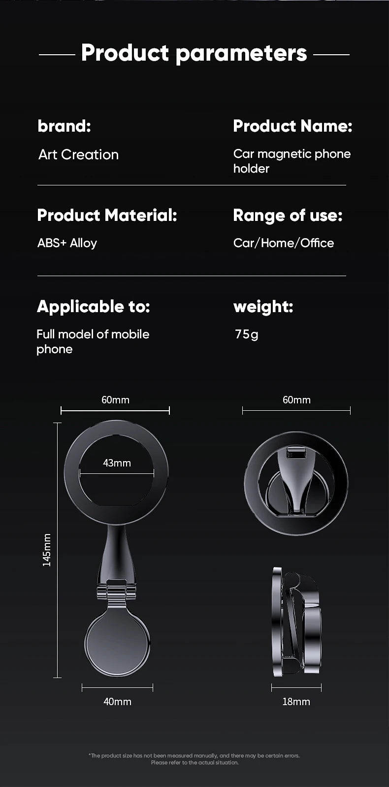 1080° Magnetic Car Phone Mount