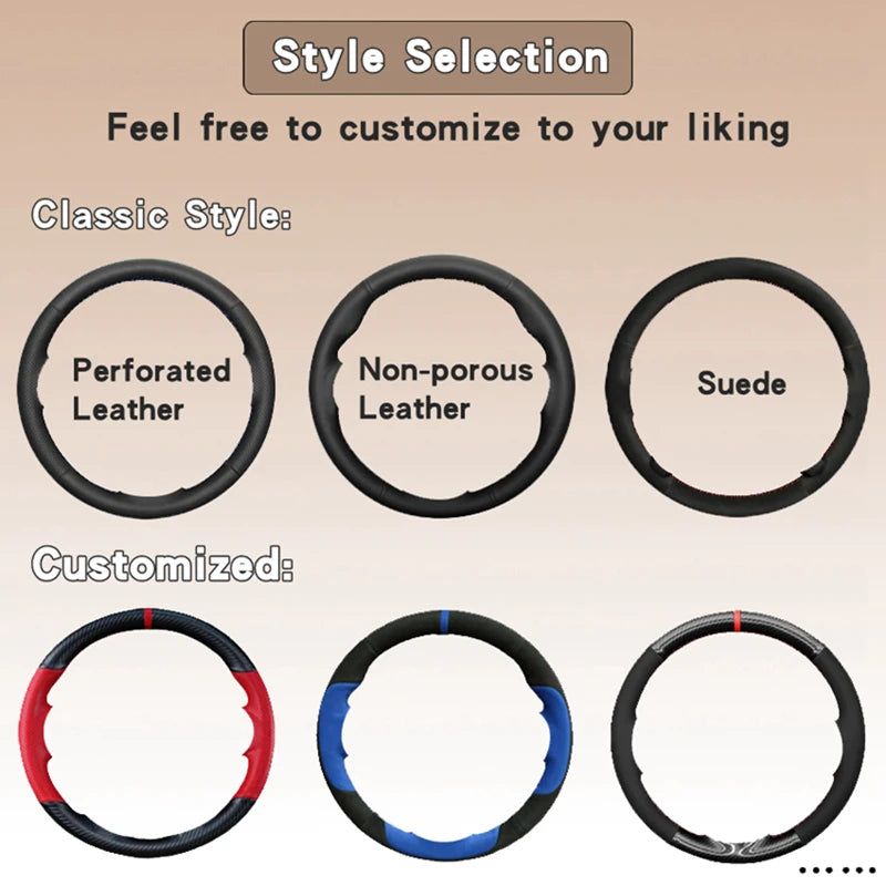 Leather Steering Wheel Protector - All-Season