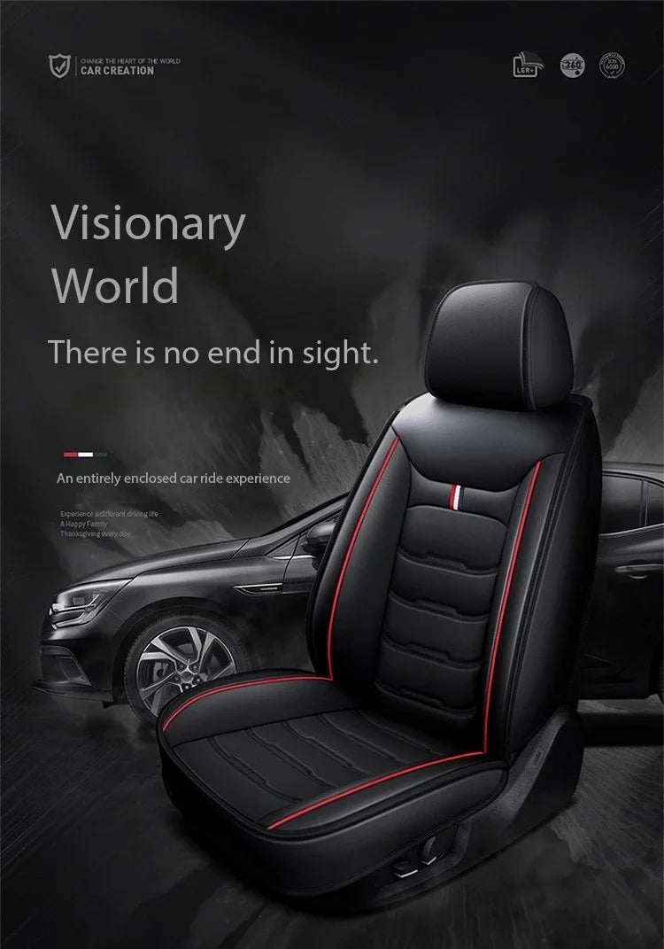 Premium Leather Seat Cover Set - All-Season