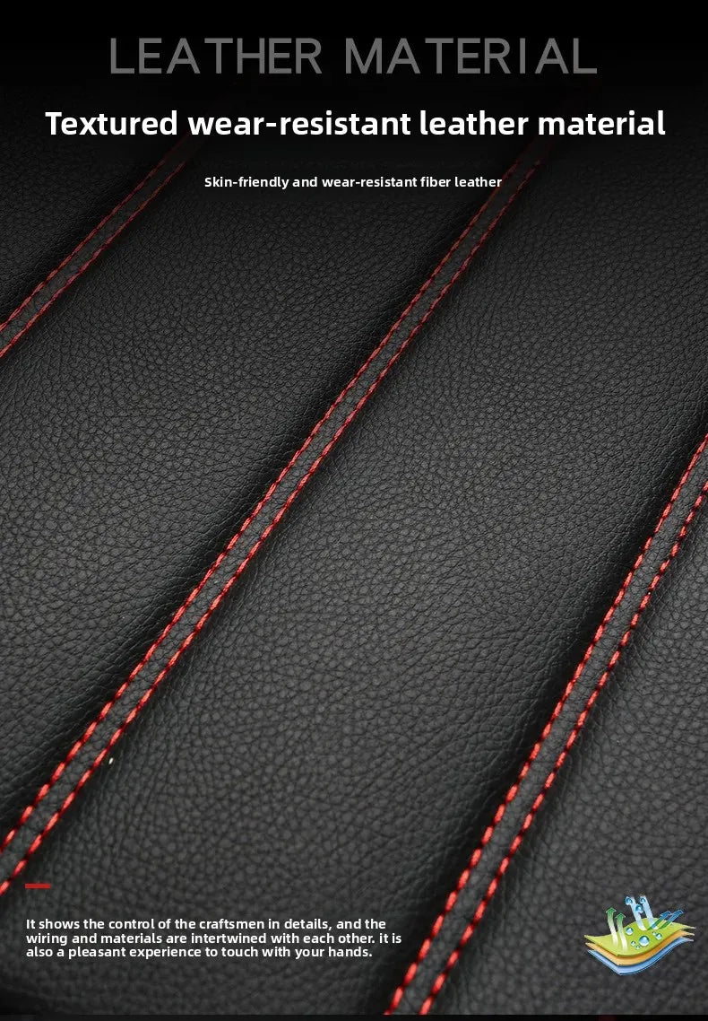 Five-Seat Leather Seat Cover Set - All-Season