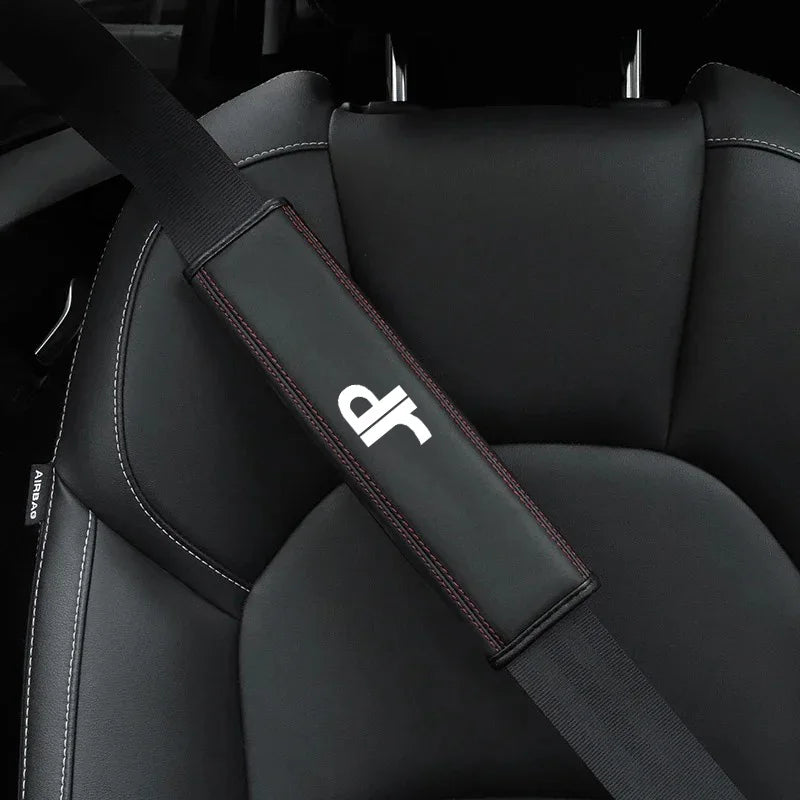 Dual Nappa Leather Seat Belt Comfort Covers