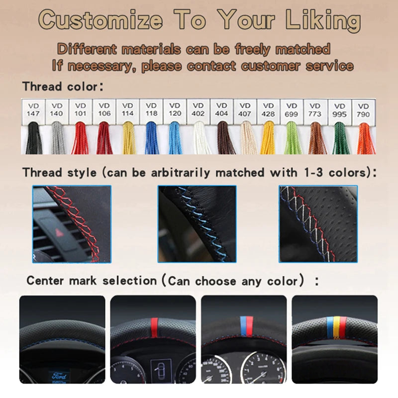 Leather Steering Wheel Protector - All-Season