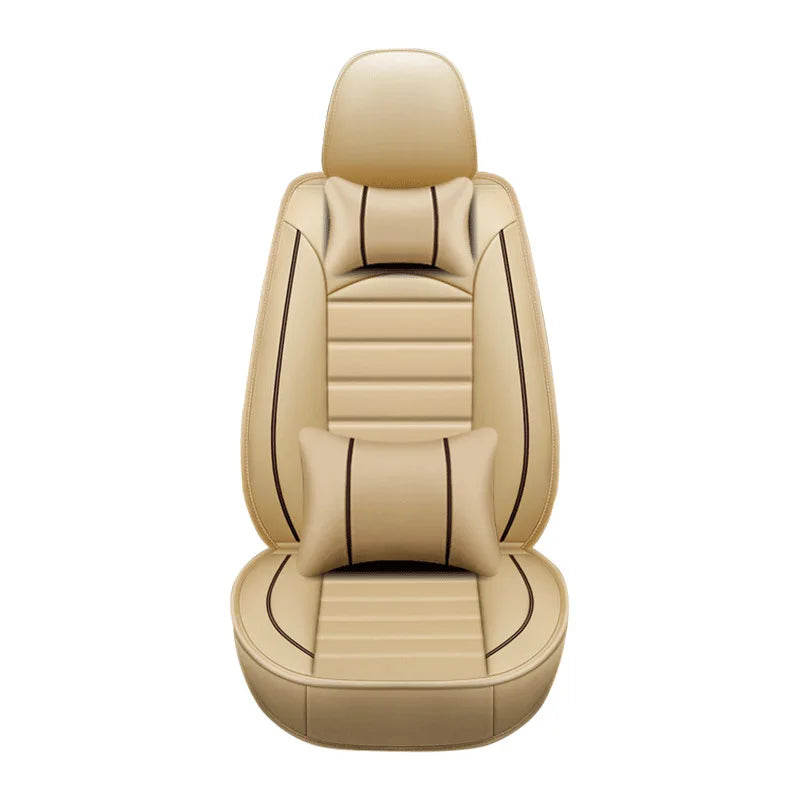 Five-Seat Leather Seat Cover Set - All-Season