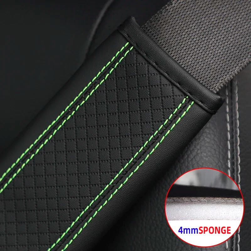 PU Leather Seat Belt Comfort Covers - Urban Fit