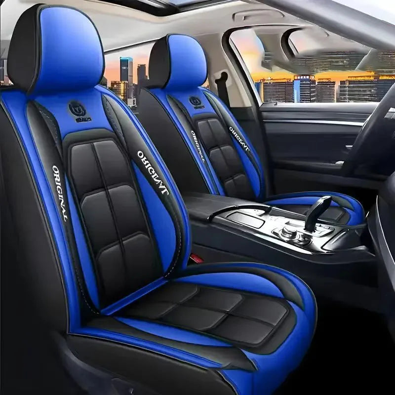Front Seat Leather Car Seat Cover Set - All-Season