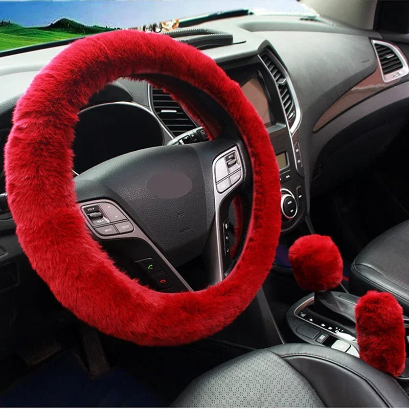 Plush Wheel, Gearshift & Handbrake Cover Set
