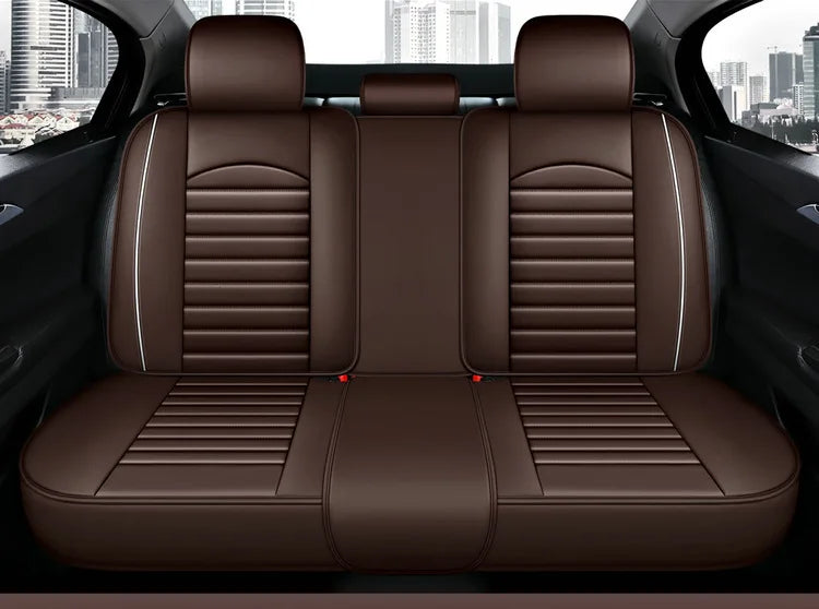Five-Seat Leather Seat Cover Set - All-Season