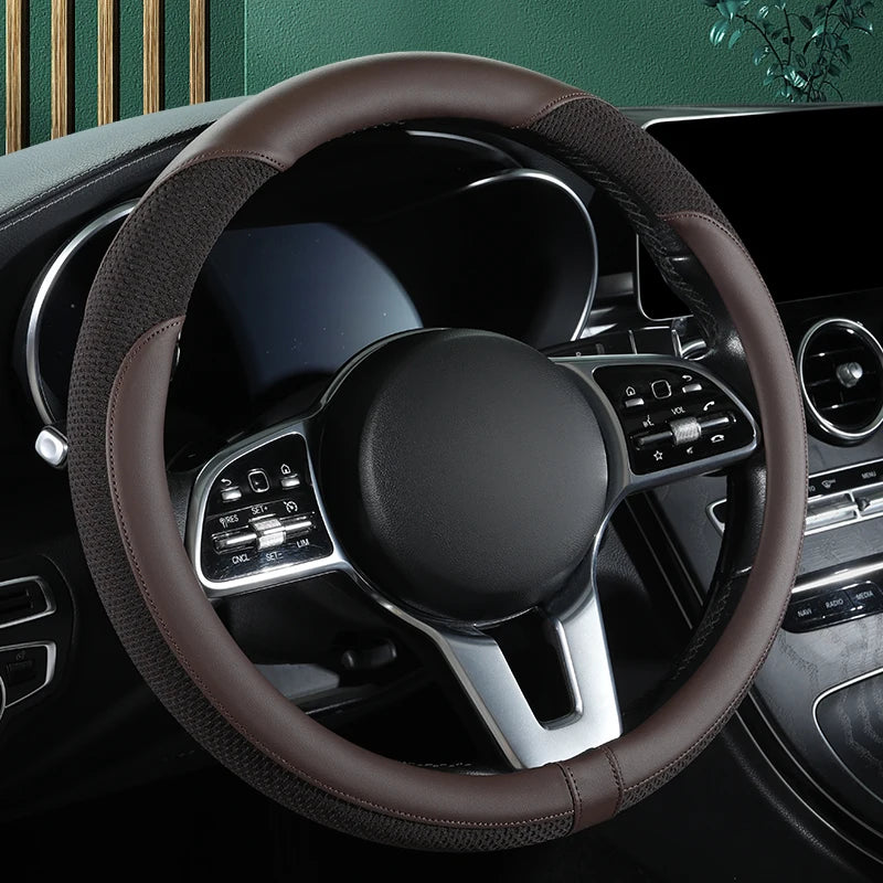 Leather Steering Wheel Protector - Breathable
