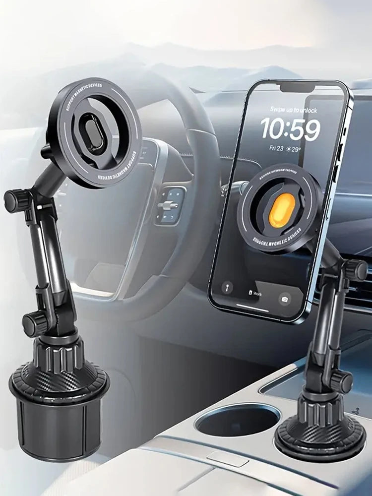 360° Magnetic Phone Mount for Cup Holder