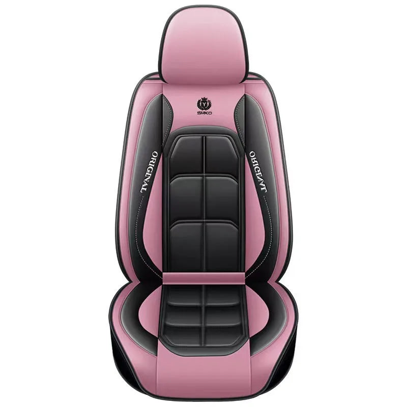 Front Seat Leather Car Seat Cover Set - All-Season