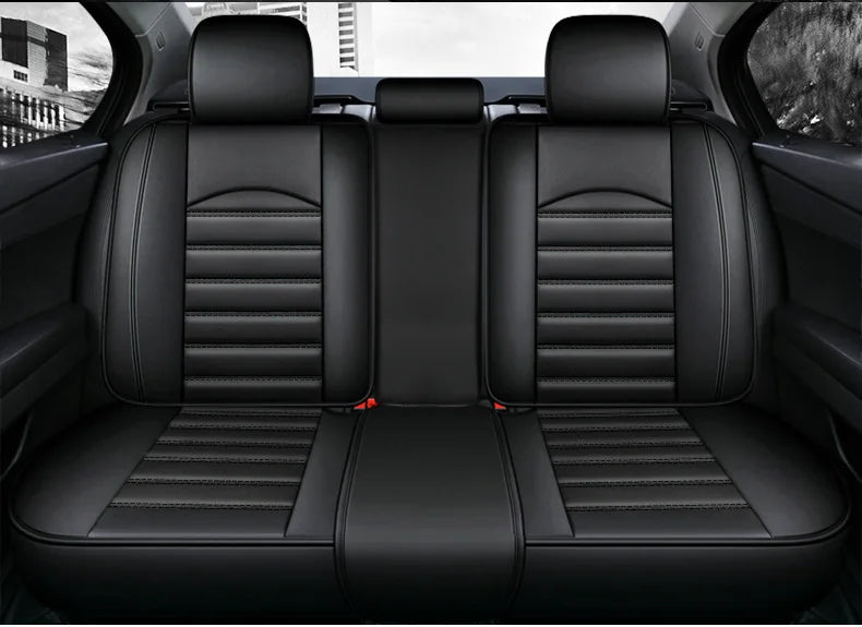 Five-Seat Leather Seat Cover Set - All-Season