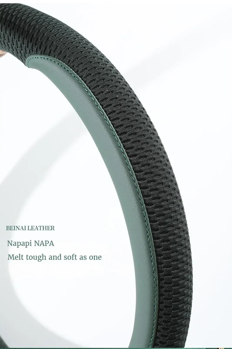 Leather Steering Wheel Protector - Breathable