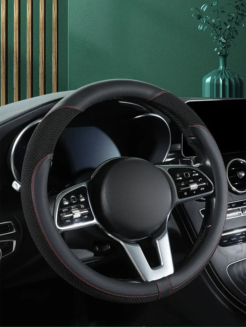 Leather Steering Wheel Protector - Breathable