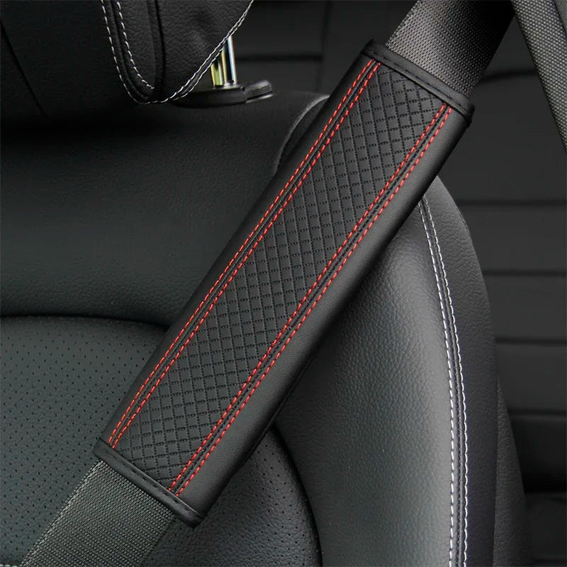 PU Leather Seat Belt Comfort Covers - Urban Fit