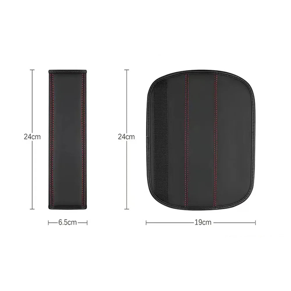 Pair of Leather Seat Belt Shoulder Pads