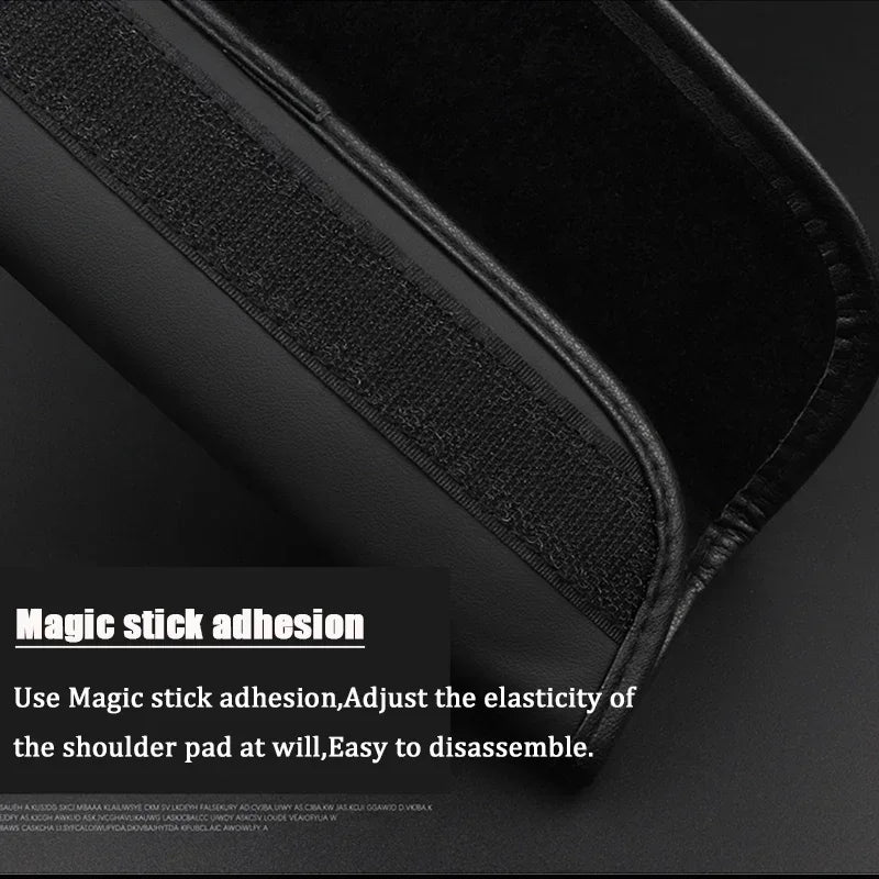 Dual Nappa Leather Seat Belt Comfort Covers