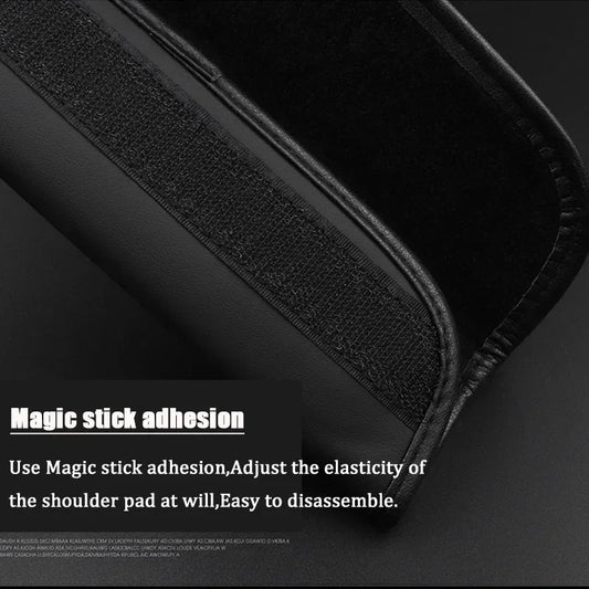 Dual Nappa Leather Seat Belt Comfort Covers