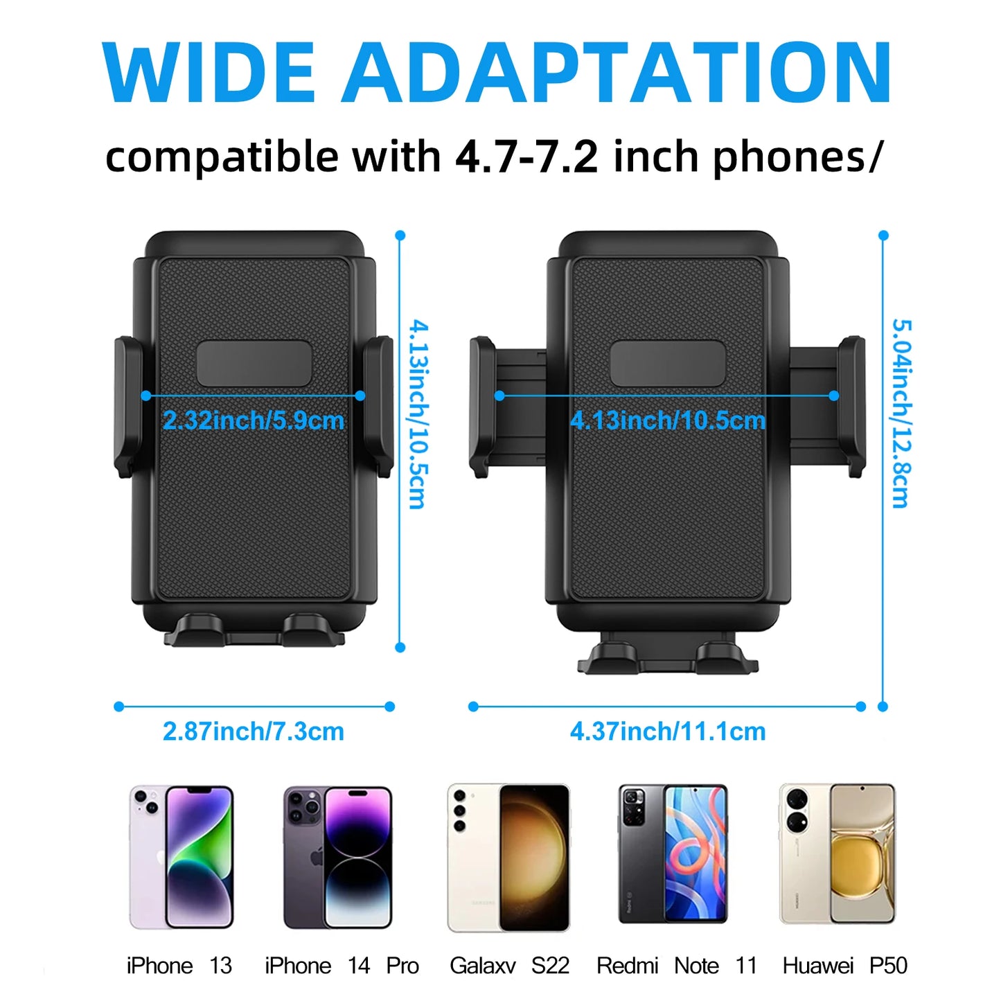 Universal Phone Holder for Vent, Dash & Windshield
