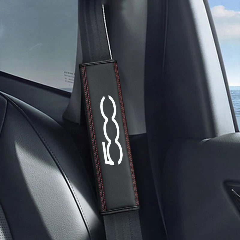 Pair of Leather Seat Belt Shoulder Pads