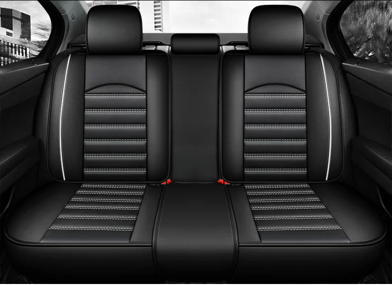 Five-Seat Leather Seat Cover Set - All-Season