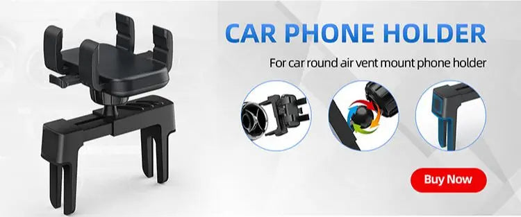 Universal Phone Holder for Vent, Dash & Windshield