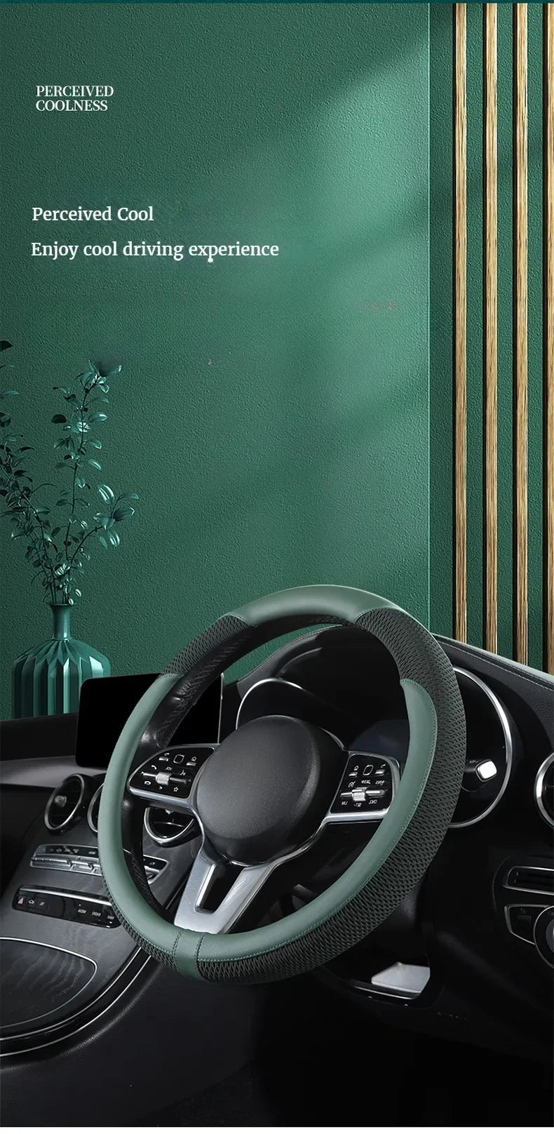 Leather Steering Wheel Protector - Breathable