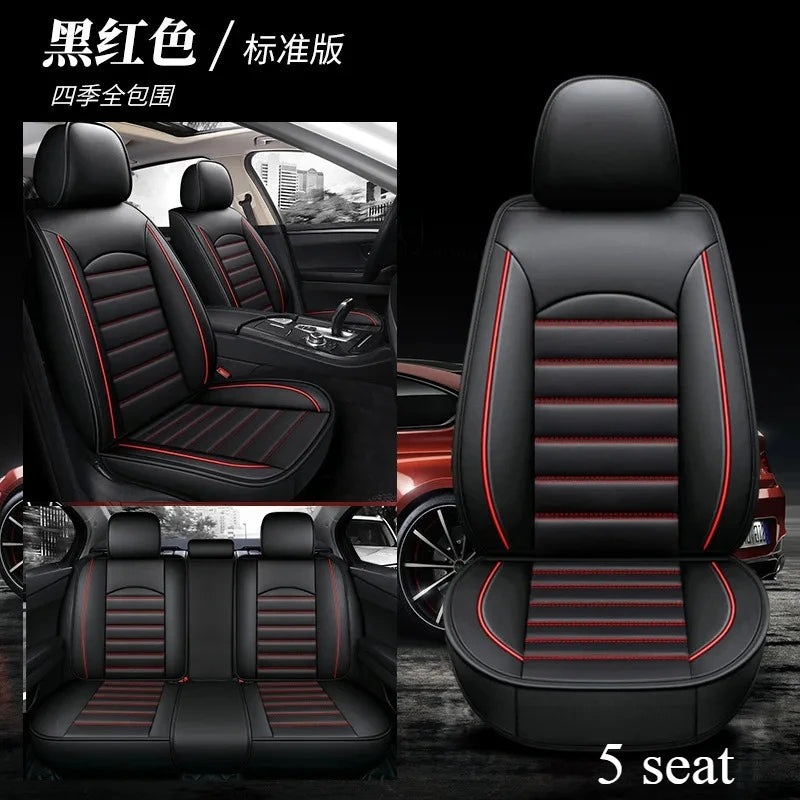 Five-Seat Leather Seat Cover Set - All-Season