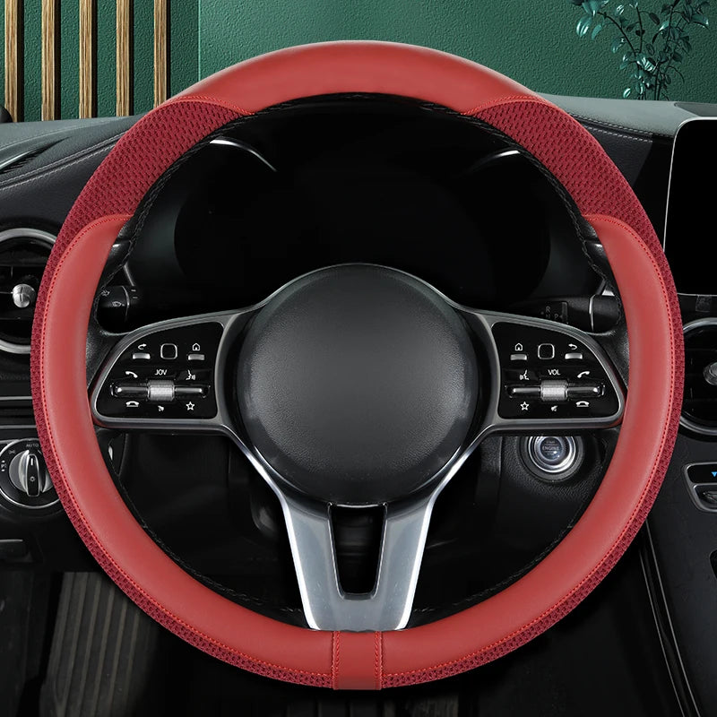 Leather Steering Wheel Protector - Breathable