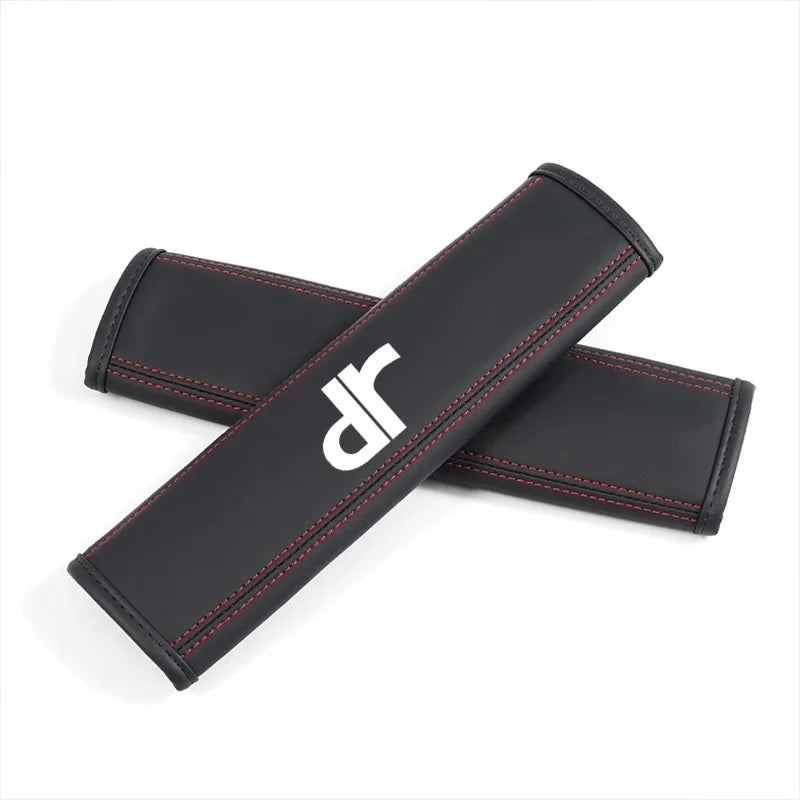 Dual Nappa Leather Seat Belt Comfort Covers