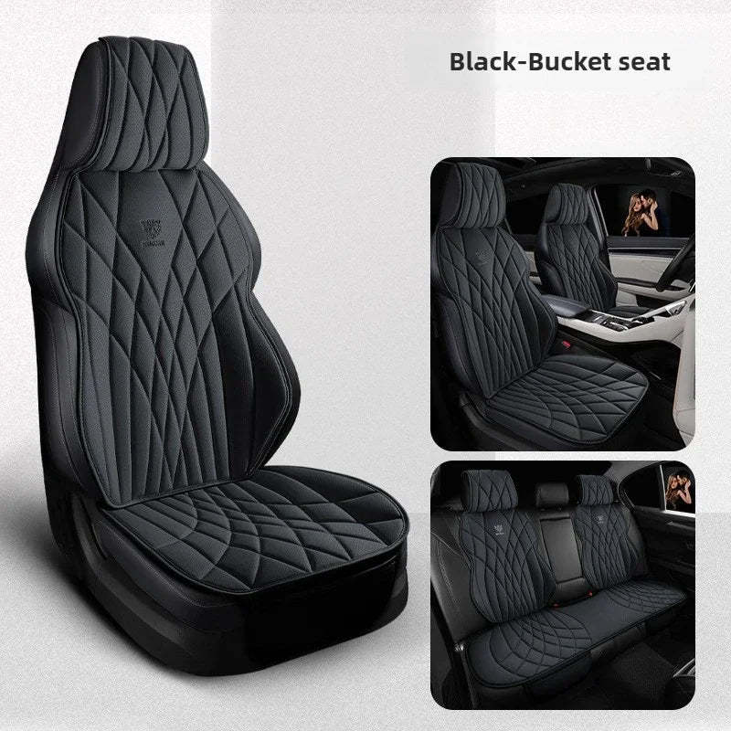 Full Set Leather Seat Protector Cover - All-Season
