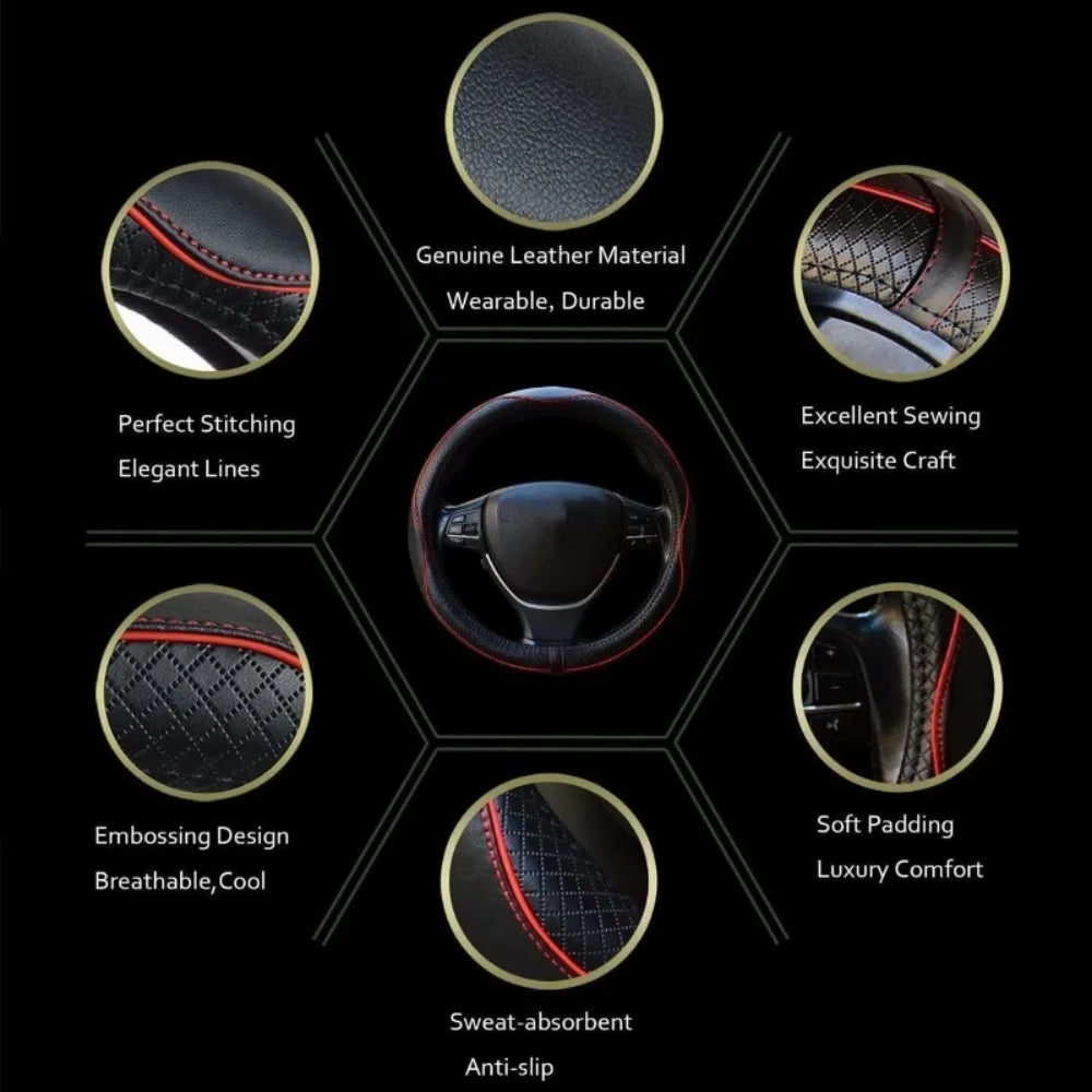 Breathable Steering Wheel Wrap - Non-Slip