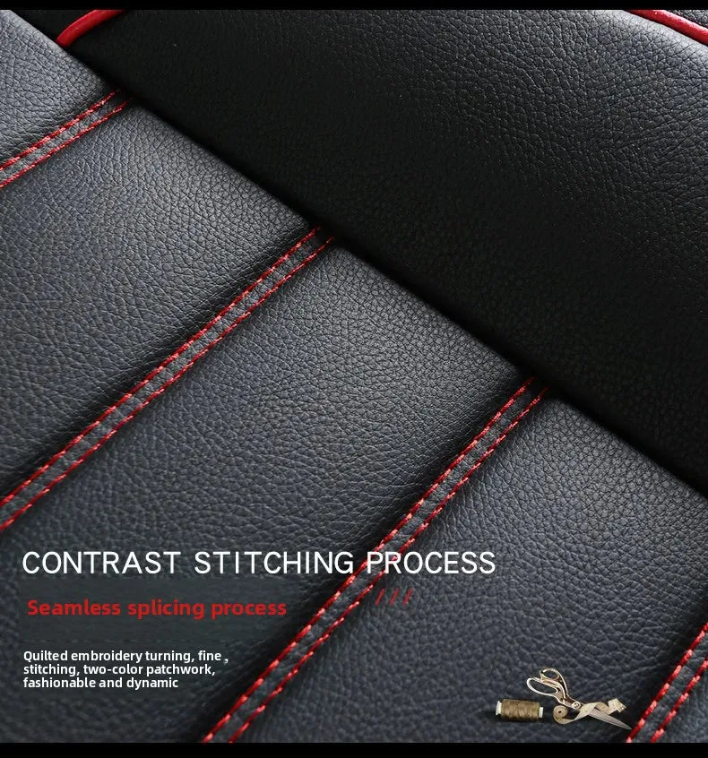 Five-Seat Leather Seat Cover Set - All-Season