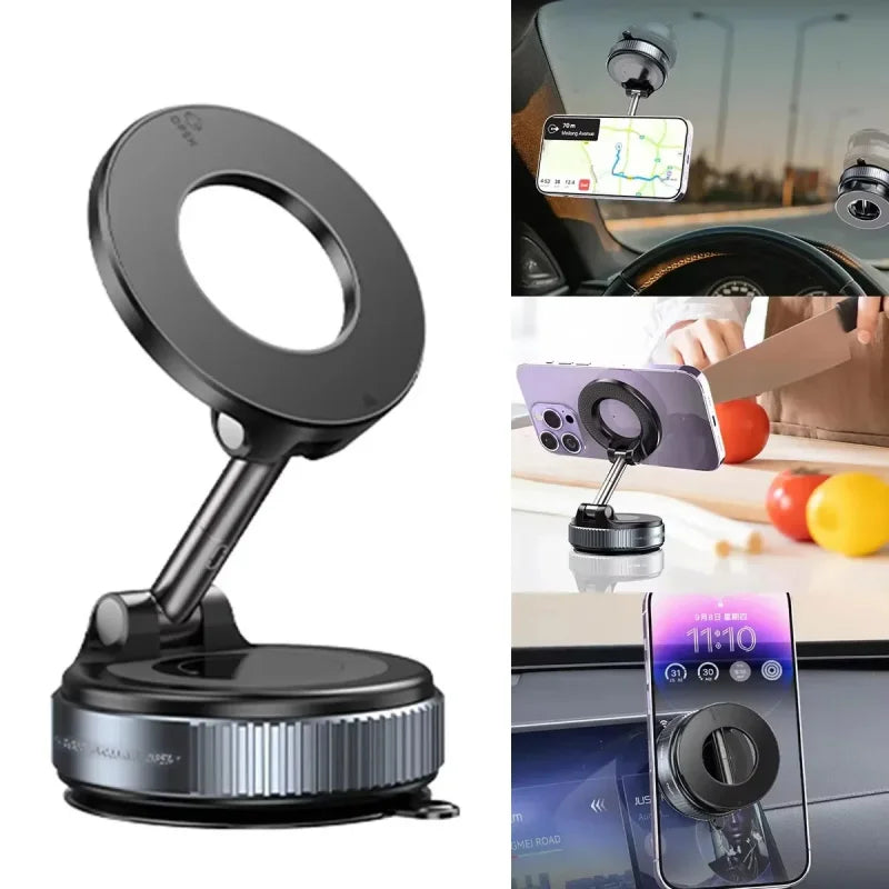 360° Snap-On Foldable Phone Mount for Dashboard with Secure Hold
