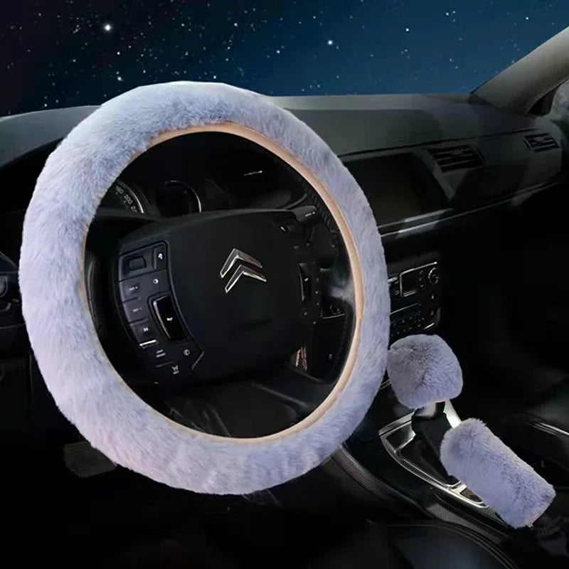 Plush Wheel, Gearshift & Handbrake Cover Set