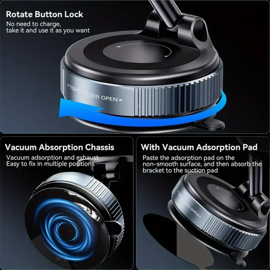 360° Strong-Magnet Car Phone Holder with Secure Hold