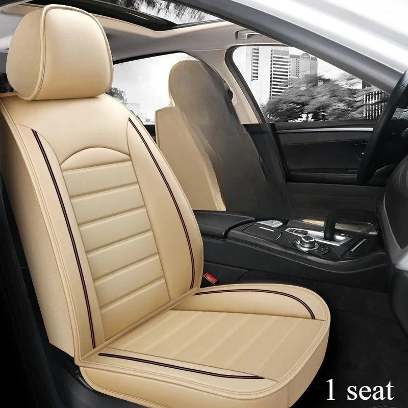 Five-Seat Leather Seat Cover Set - All-Season