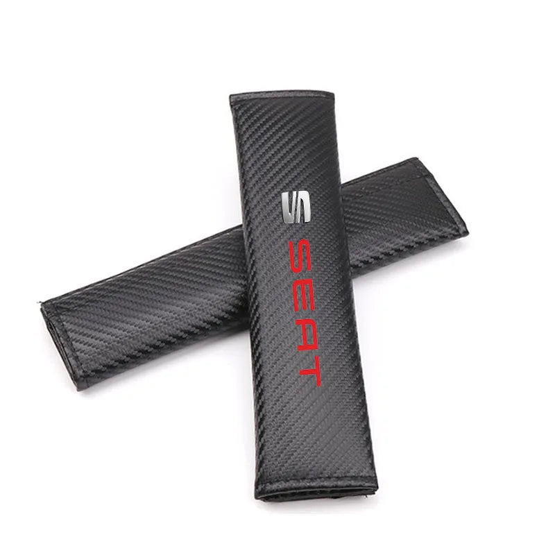 Carbon-Style Seat Belt Strap Protectors