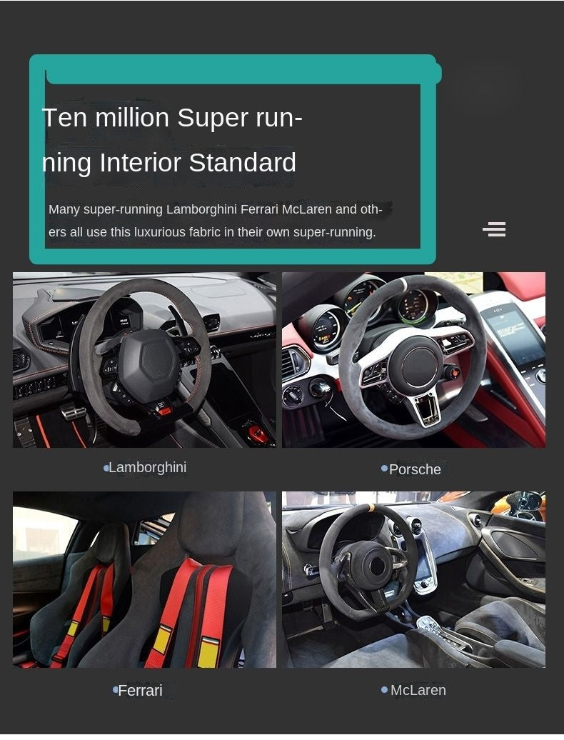 Suede Steering Wheel Cover - Non-Slip